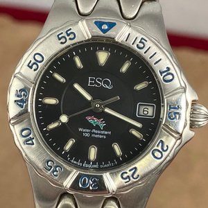 Vintage Movado Freedom Watch ESQ Date Diver Swiss